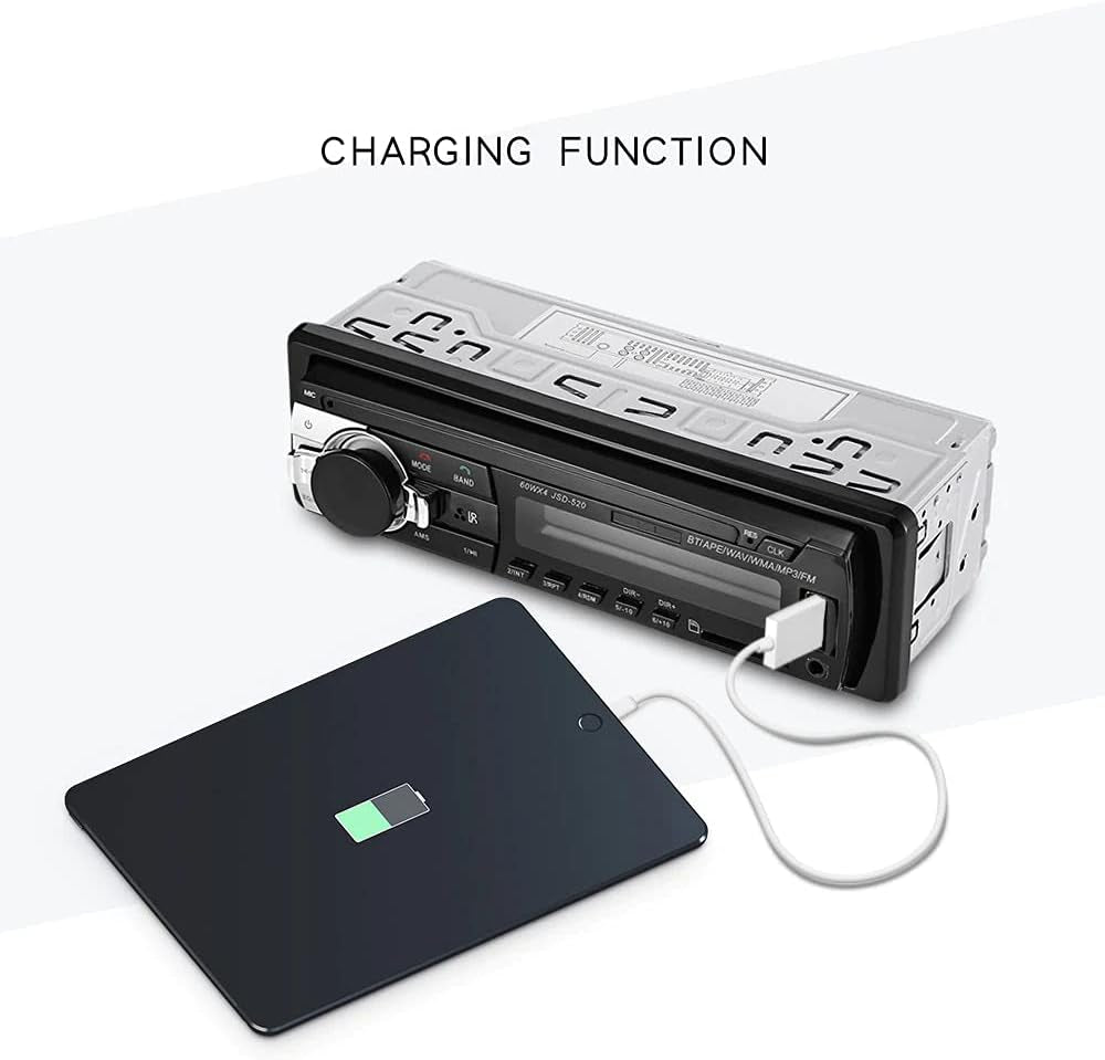 Car Radio Bluetooth Hands Free, 1DIN 12V Car Stereo Car MP3 Player Support FM/USB/SD/AUX-IN with Remote Control