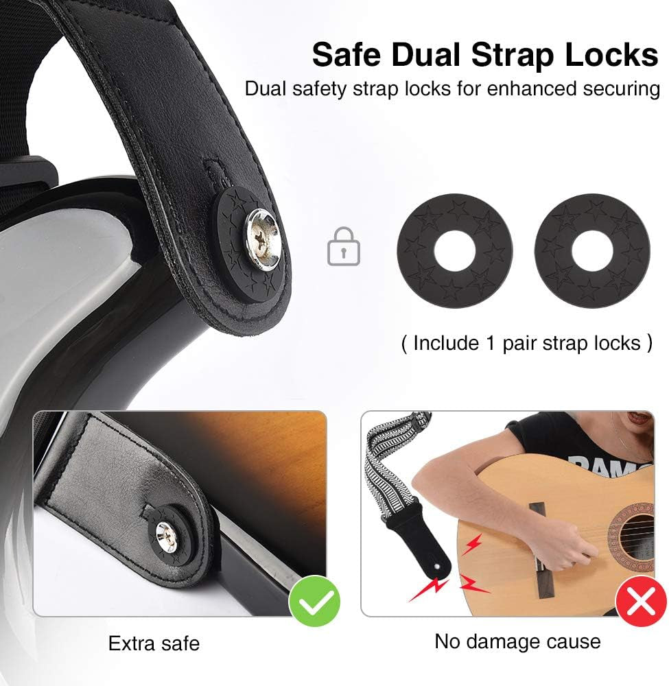 Bass Guitar Strap for Electric Guitar & Bass