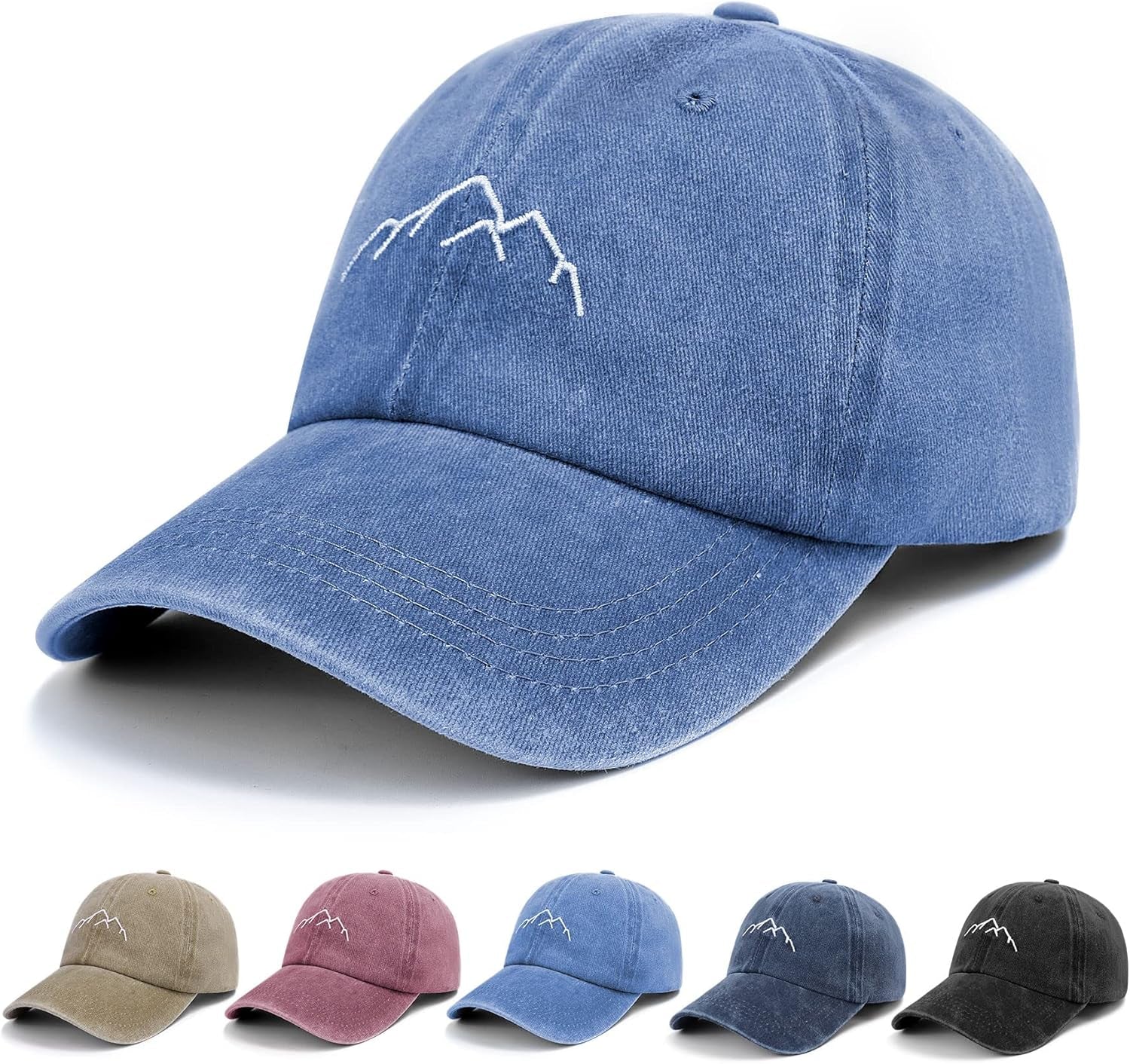 Baseball Cap Mens - Vintage Washed Dad Caps Adjustable Cotton