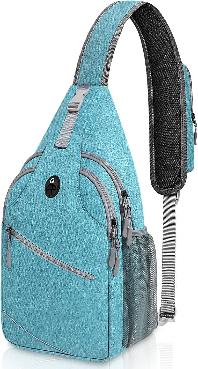 Crossbody Backpack for Women, Sling Backpack Women, Casual Daypack Chest Backpacks with Earphone Hole, Lightweight Travel Back Pack Hiking Single One Strap Travel Gifts for Men Women