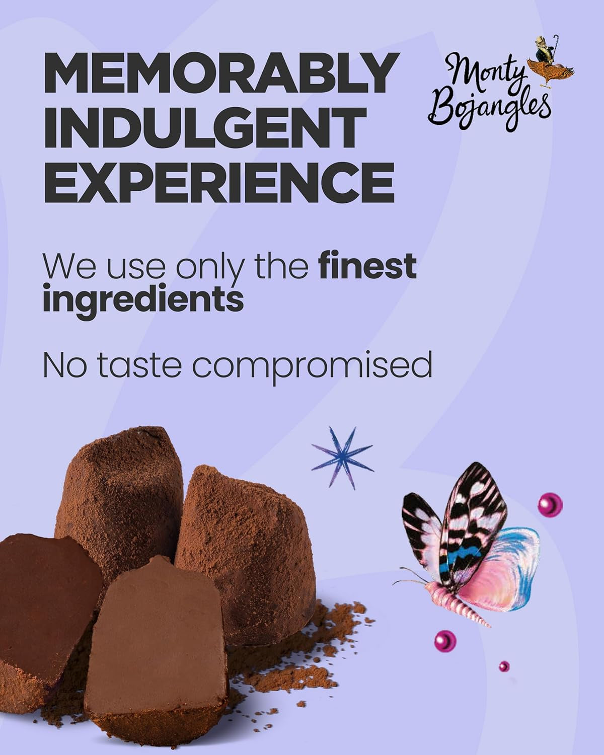 Cocoa Nib Nights Cocoa Dusted Vegan Chocolatey Truffles Gift Box (180G), Chocolate Flavoured Truffles, Award-Winning Luxury Truffles, Perfect Dairy Free Chocolate Gift Set