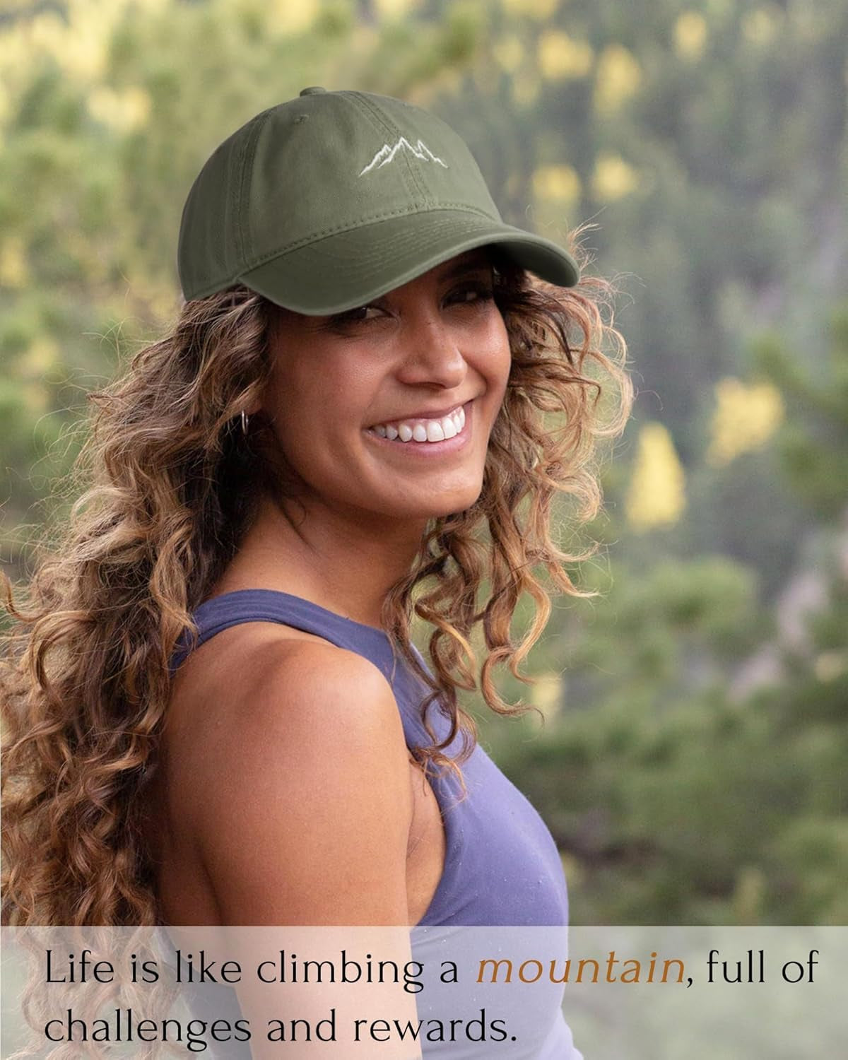 Baseball Caps Mens Mountain Embroidery Dad Hat Unstructured Soft Vintage Washed Cotton Outdoor Baseball Cap