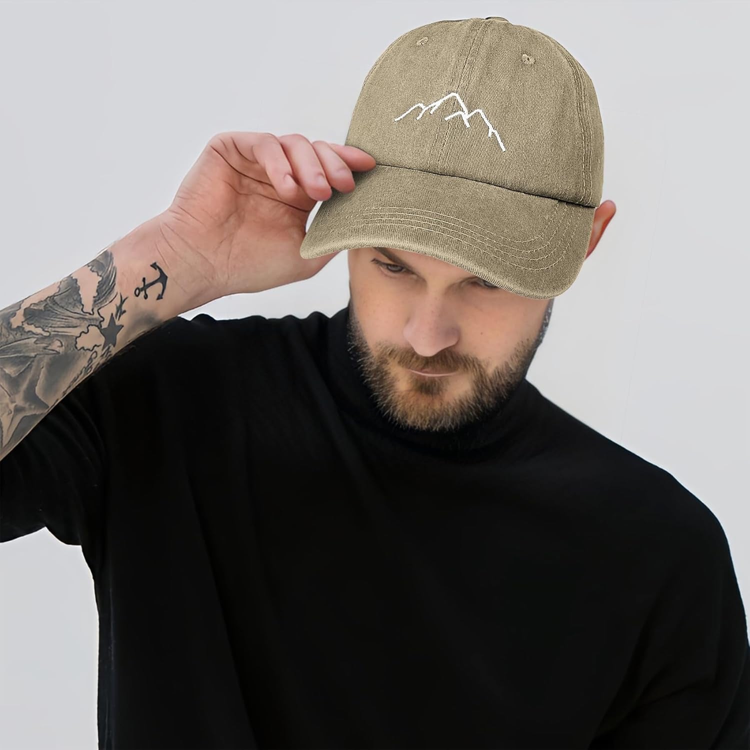Baseball Cap Mens - Vintage Washed Dad Caps Adjustable Cotton
