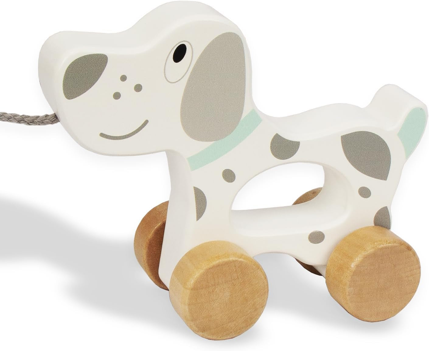Baby Toys Car,Wooden Pull along Toddler Toy, Developmental Toy for 1 Year Old Girl Boy Birthday Gift (Dog)