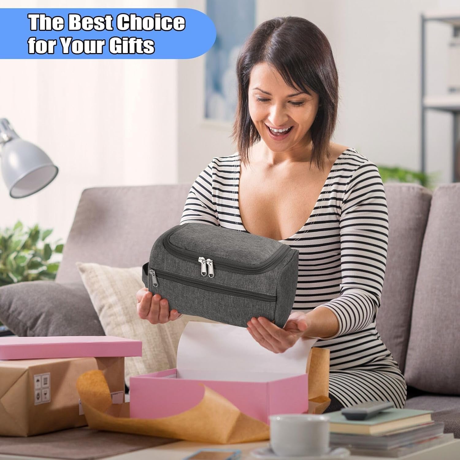 Crochet Kits for Beginners Adults Crochet Kit 15Pcsx25G Crochet Yarns Ergonomic Metal Crochet Hooks 2Mm-8Mm Knitting Accessories Tools Storage Case Needles Crochet Starter Kit-Grey