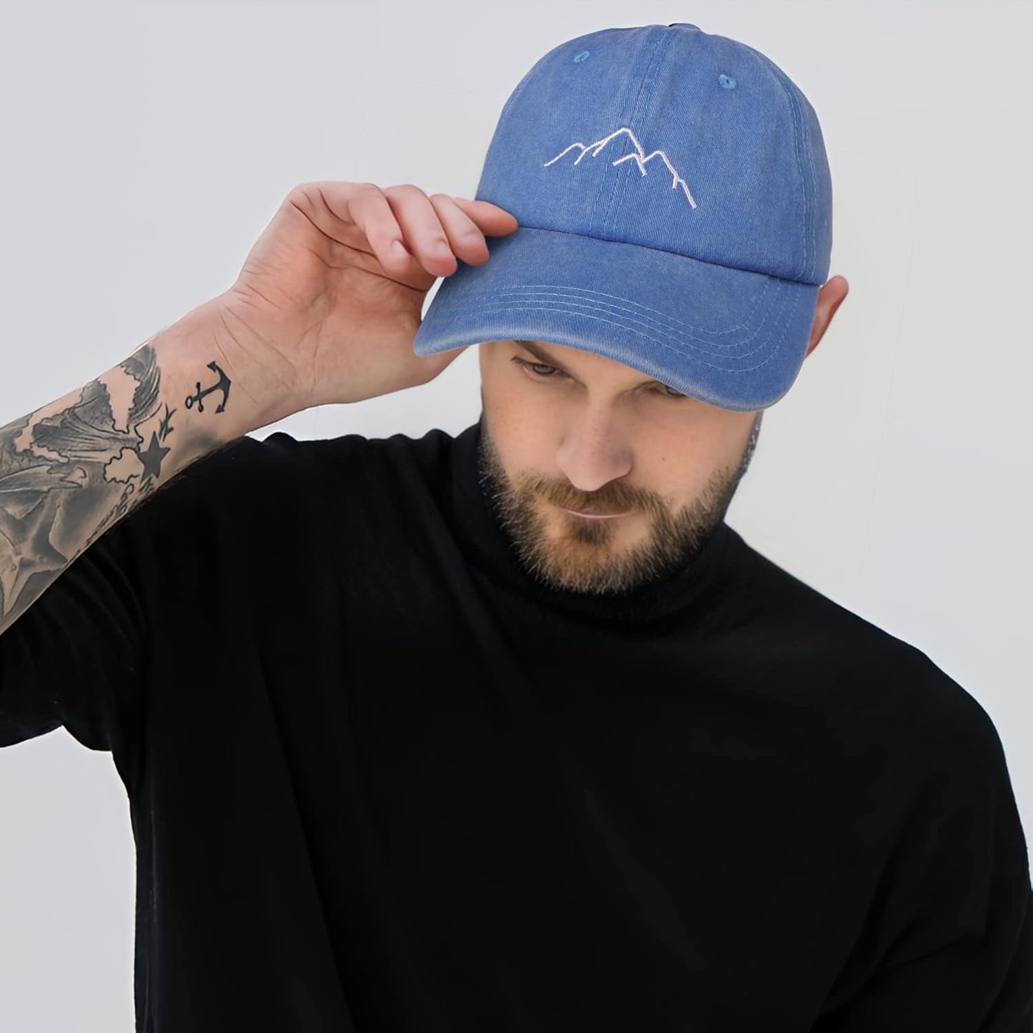 Baseball Cap Mens - Vintage Washed Dad Caps Adjustable Cotton