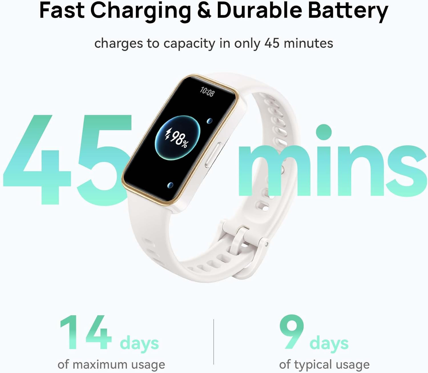Band 9,Bluetooth, Ios & Android,Up to 14 Days Battery Life, Comfortable Wear, Trusleep 4.0, Scientific Sleep Tracking, 100 Training Modes,Smartband,Charm Pink Fluoroelastomer Strap