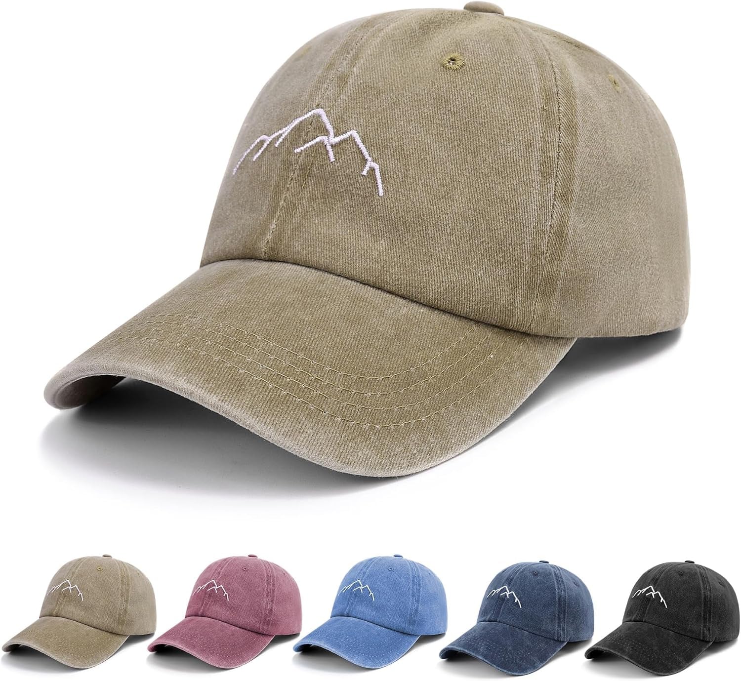 Baseball Cap Mens - Vintage Washed Dad Caps Adjustable Cotton