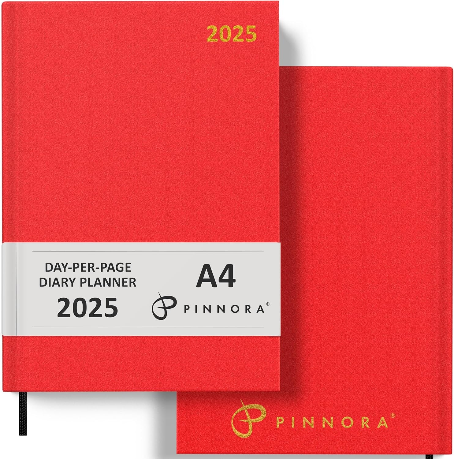 Diary 2025 A4 Day per Page, Red Year Planner Organiser Diary 2025 Day per Page, 2025 Planner, Home, School & Office, Hard Back 2025 Diaries, A5 & A4 2025 Diary in Day per Page & Week to View