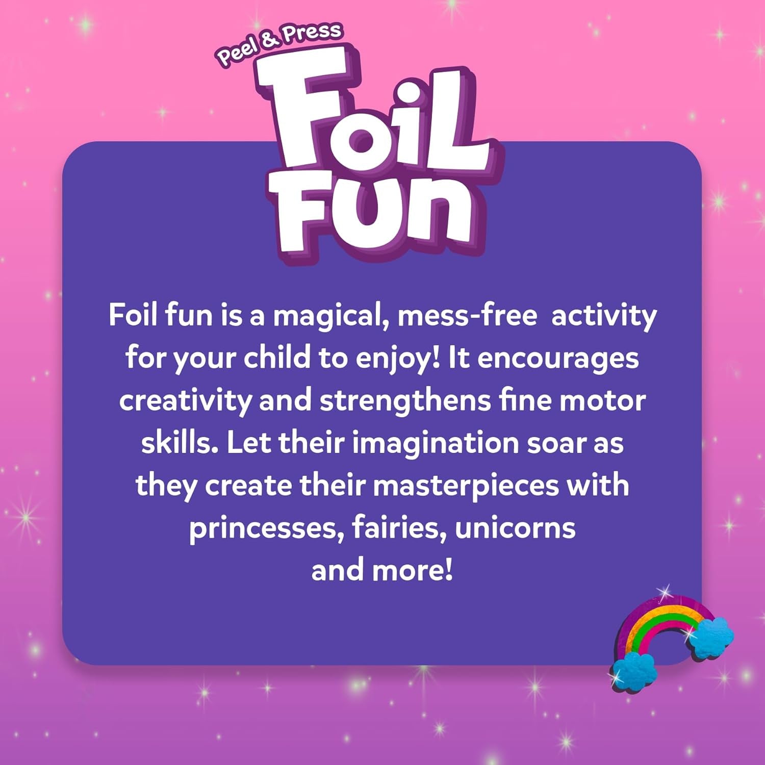 Art & Craft Activity - Foil Fun Unicorns & Princesses, No Mess Art for Kids, Craft Kits, DIY Creative Activity, Gifts for Girls & Boys Ages 4, 5, 6, 7, 8, 9, Travel Toys