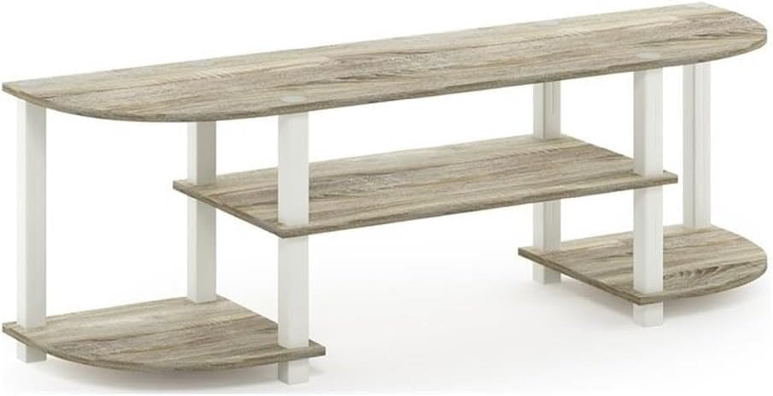Turn-S-Tube Wide TV Entertainment Center, Sonoma Oak/White, 47. 25X13. 4X15. 9