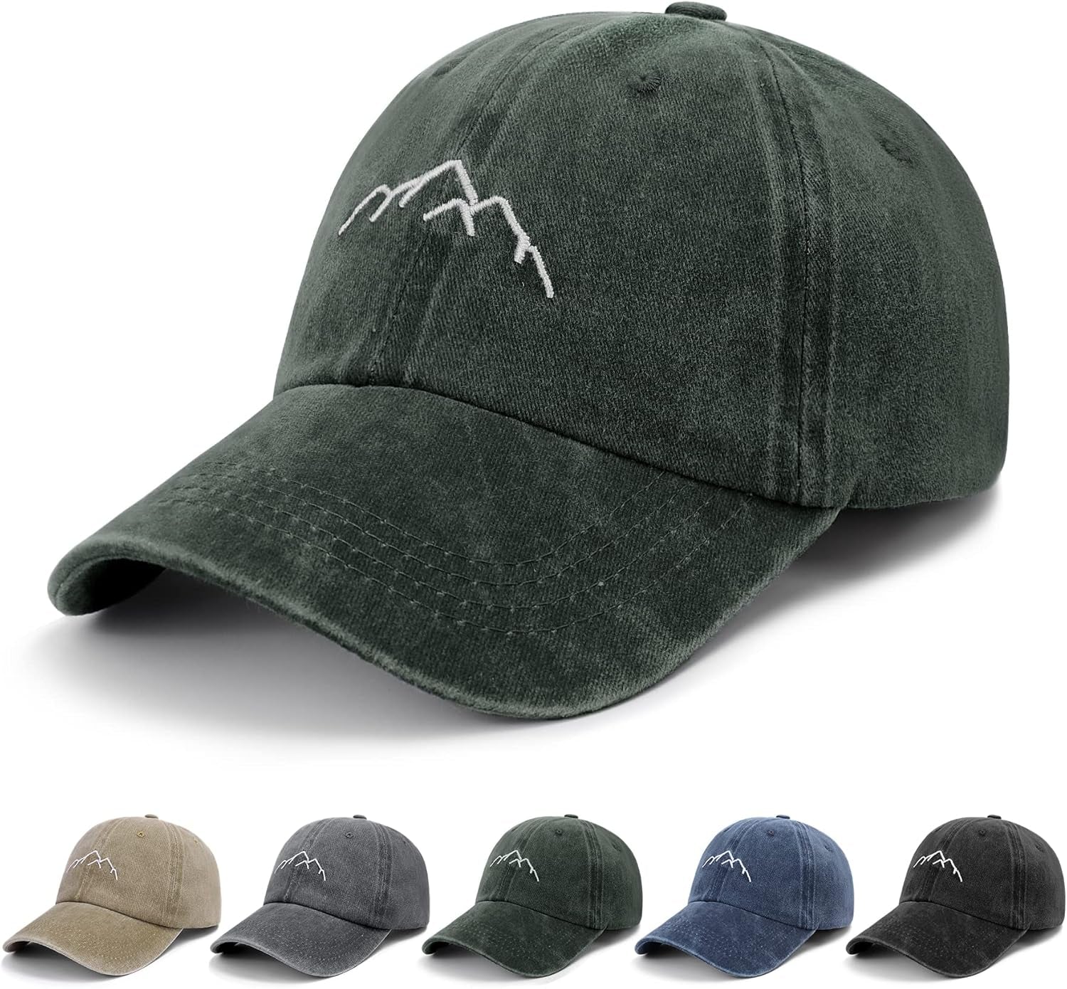 Baseball Cap Mens - Vintage Washed Dad Caps Adjustable Cotton