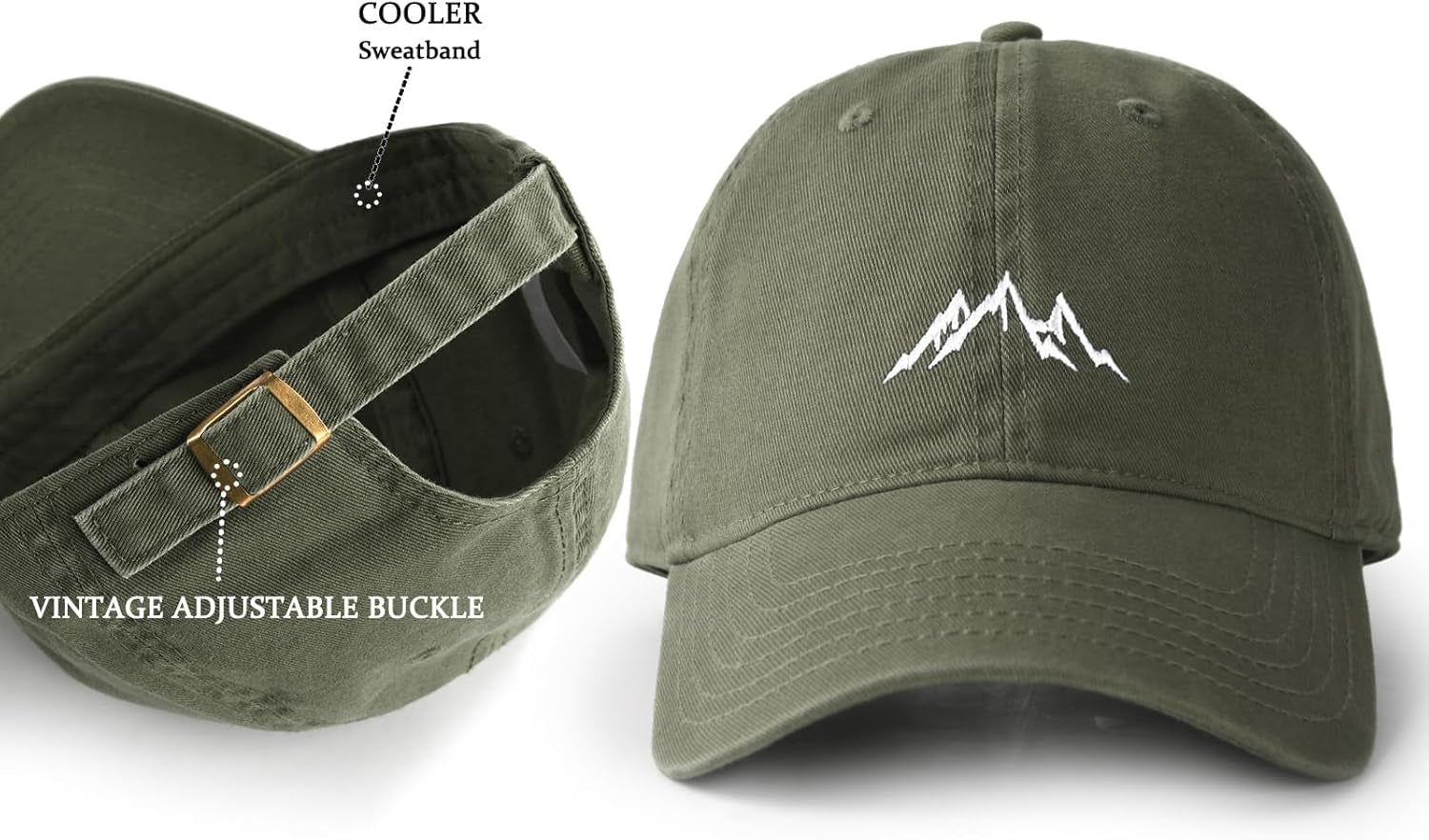 Baseball Caps Mens Mountain Embroidery Dad Hat Unstructured Soft Vintage Washed Cotton Outdoor Baseball Cap
