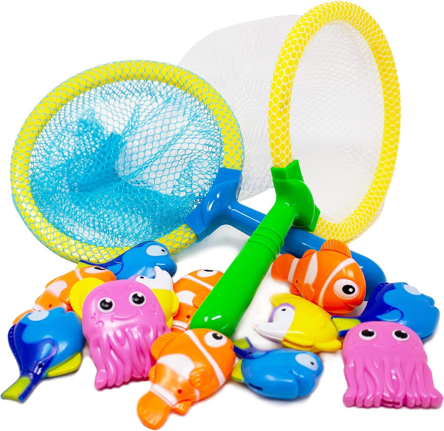 Dive & Grab Fishing Game Set - 14 Pc Sinking Swimming Pool Toys for Kids - Water Games & Bath Toys for Toddlers