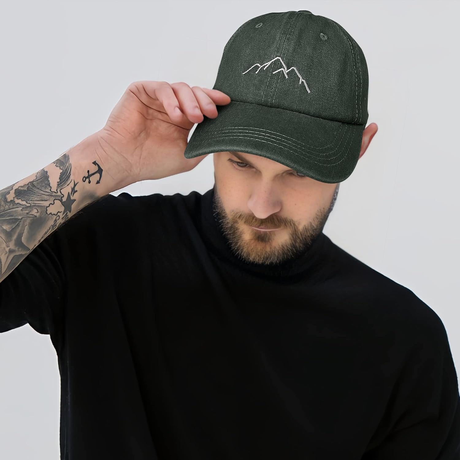 Baseball Cap Mens - Vintage Washed Dad Caps Adjustable Cotton