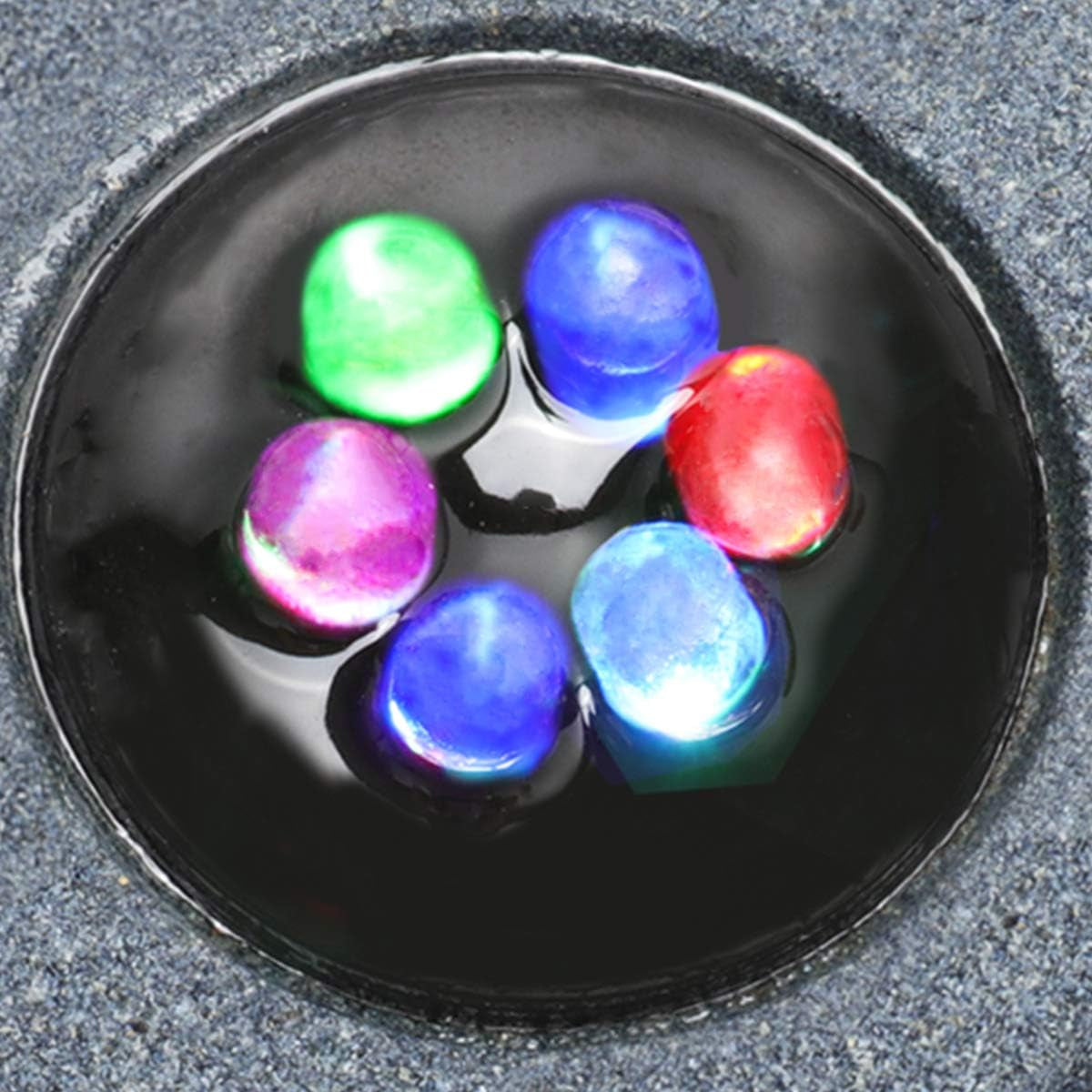 Aquarium Air Stone Fish Tank Led Air Stone Bubble Light with 6 Color Changing Leds for Aquarium