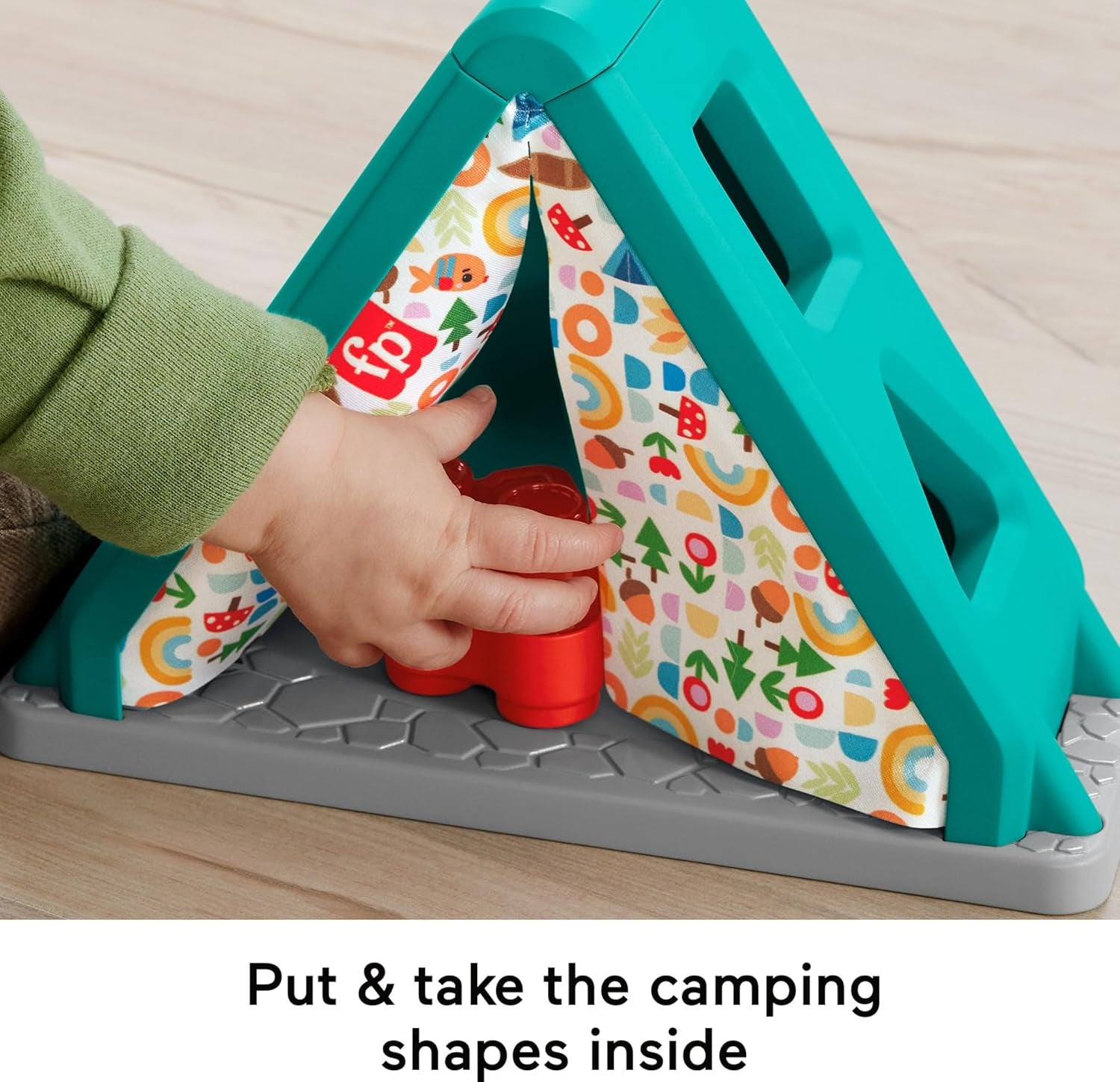 Baby Developmental Toy S’More Shapes Camping Tent Block Sorting Activity for Infants Ages 6+ Months