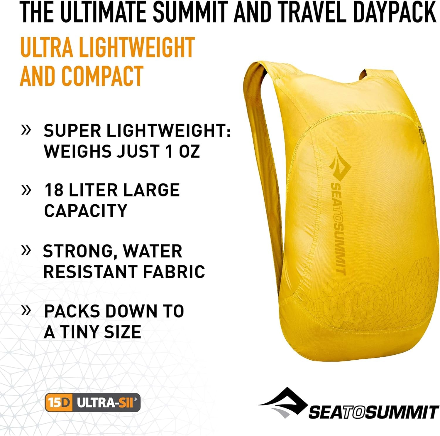 Daypack Backpacks, Yellow, One Size