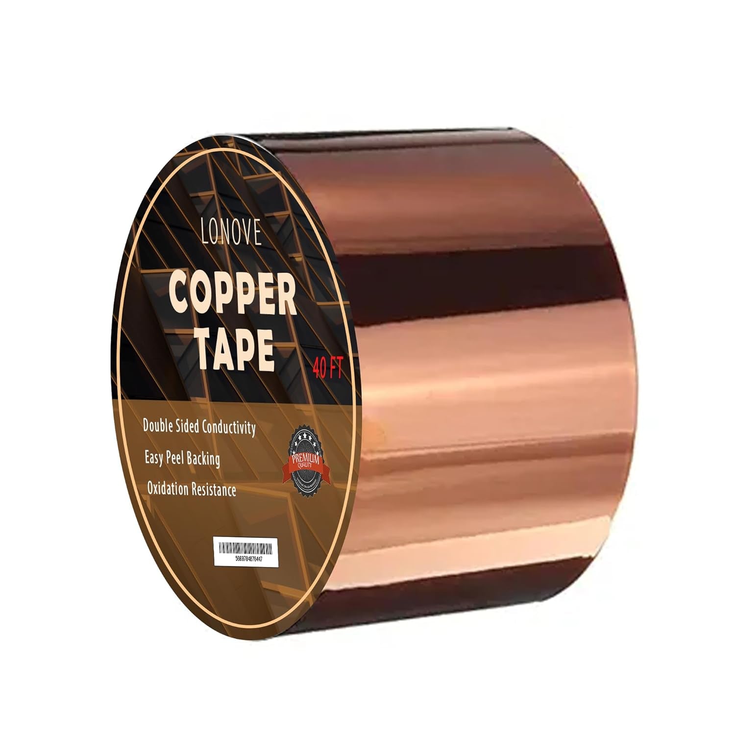 Copper Tape Slug Repellent (50Mm Wide, 12.3 Meter Long Roll) - Double-Sided Conductive Adhesive Copper Foil Tape