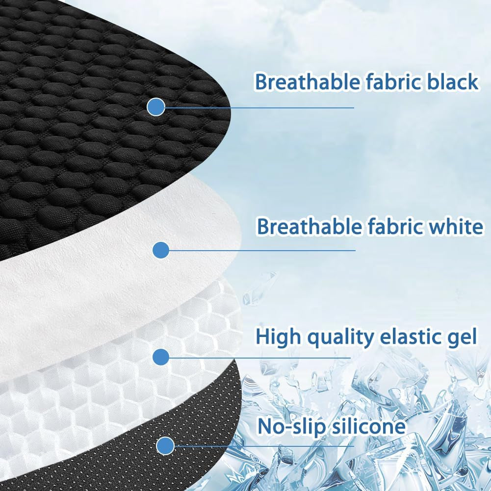 Car Seat Cushion Driver Seat Cushion, Gel Seat Cushion for Car, Office Chair and Home Chair (47 X 47Cm)