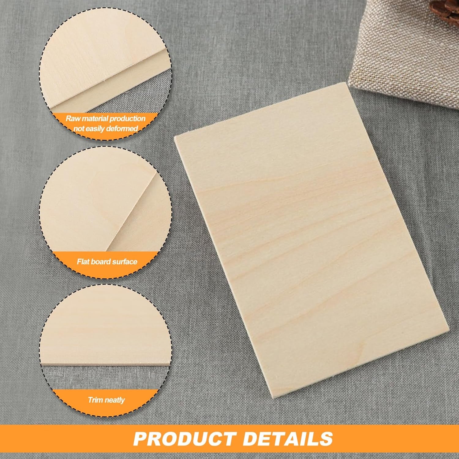Basswood Sheets, 12 Pcs Blank Plywood Sheets 1.5Mm Thin Craft Basswood Sheet Squares Board for Crafts Painting 200X100Mm, 100X100Mm
