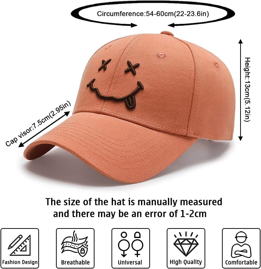 Baseball Cap with Embroidered,Plain Hats Unisex Adjustable Cotton 6 Panel Vintage Trucker Hat Peak Cap Golf Running Hat Outdoor Cap