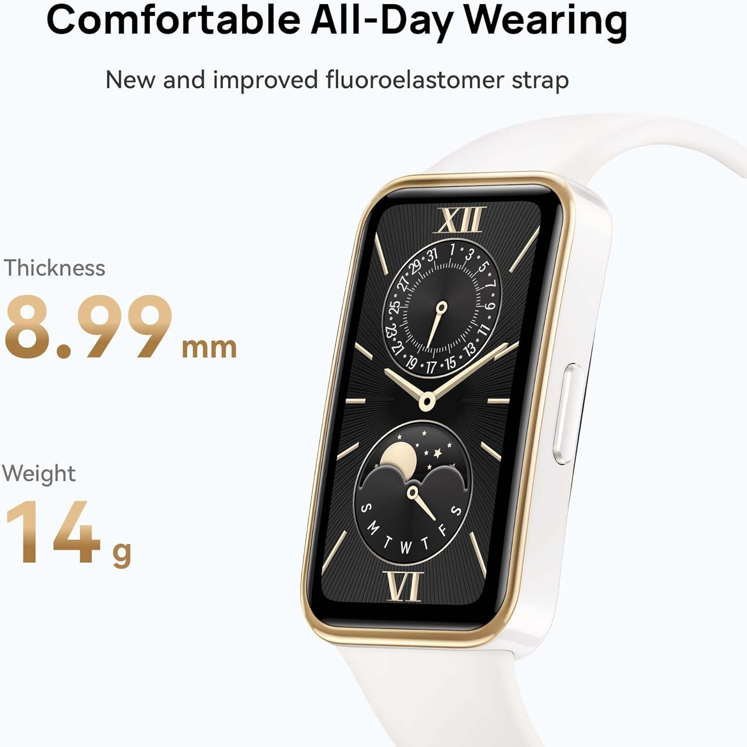 Band 9,Bluetooth, Ios & Android,Up to 14 Days Battery Life, Comfortable Wear, Trusleep 4.0, Scientific Sleep Tracking, 100 Training Modes,Smartband,Charm Pink Fluoroelastomer Strap