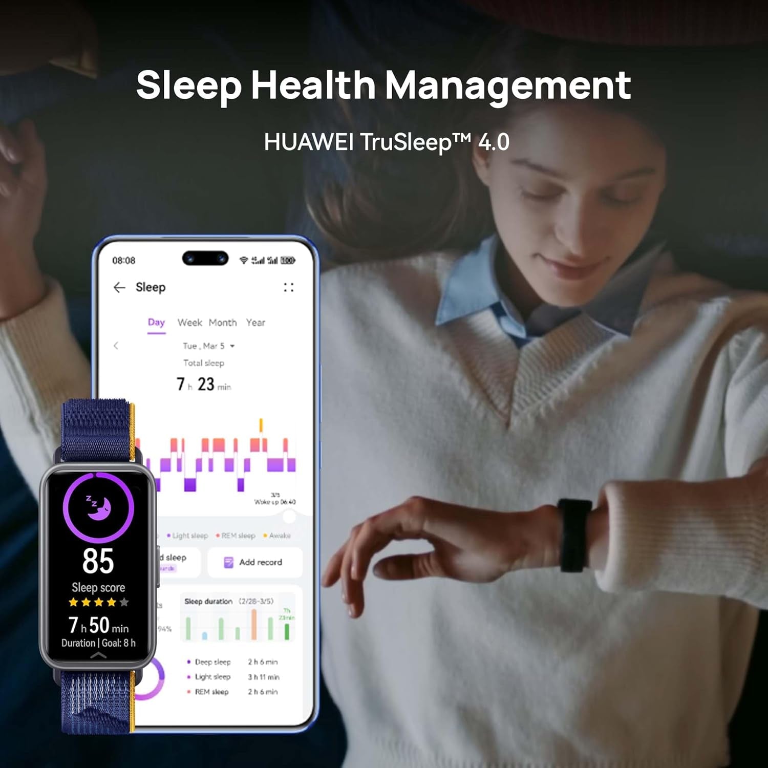 Band 9,Bluetooth, Ios & Android,Up to 14 Days Battery Life, Comfortable Wear, Trusleep 4.0, Scientific Sleep Tracking, 100 Training Modes,Smartband,Charm Pink Fluoroelastomer Strap