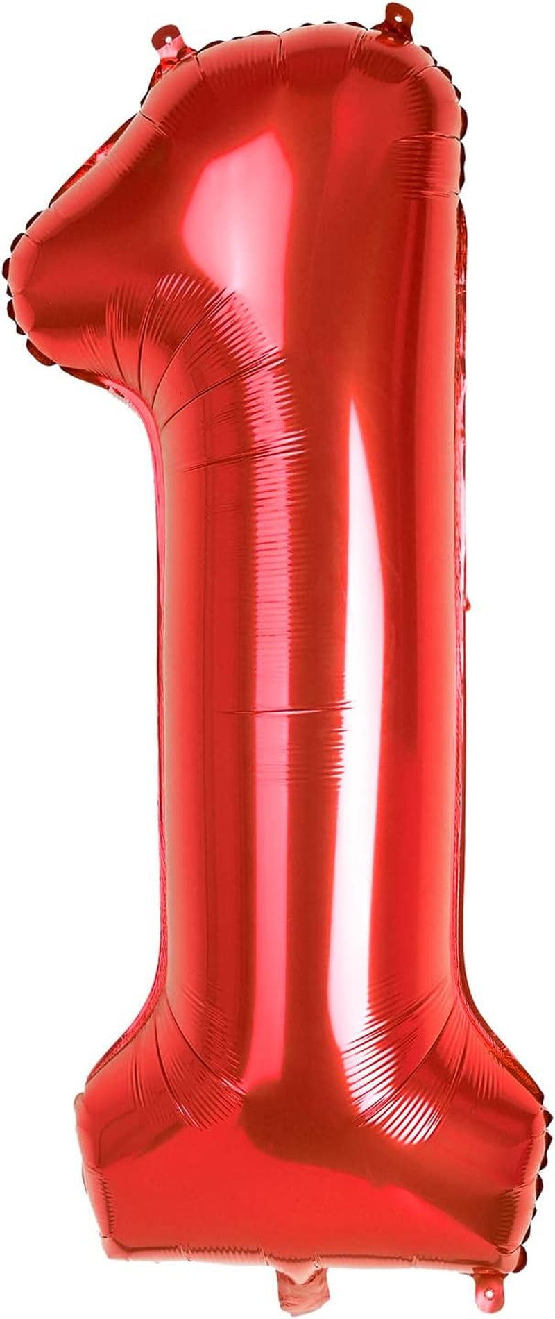 40'' Red Number 1 Balloon, Large Numbers Balloons 0-9 Helium Foil Number Balloons Self Inflating for Girls Boys Birthday Party/Anniversary Decorations/New Years Eve Decorations