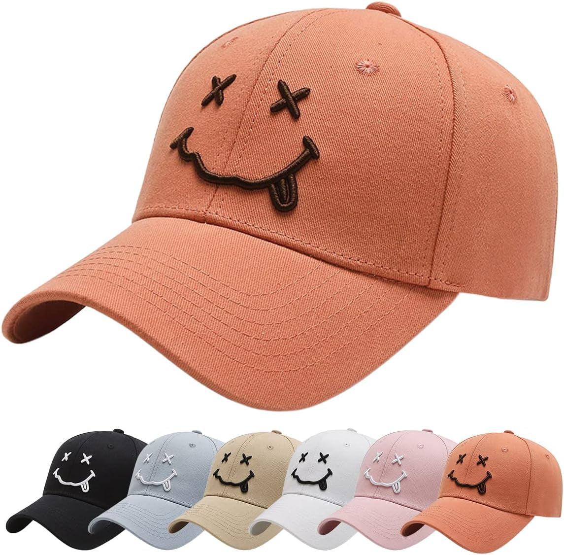 Baseball Cap with Embroidered,Plain Hats Unisex Adjustable Cotton 6 Panel Vintage Trucker Hat Peak Cap Golf Running Hat Outdoor Cap