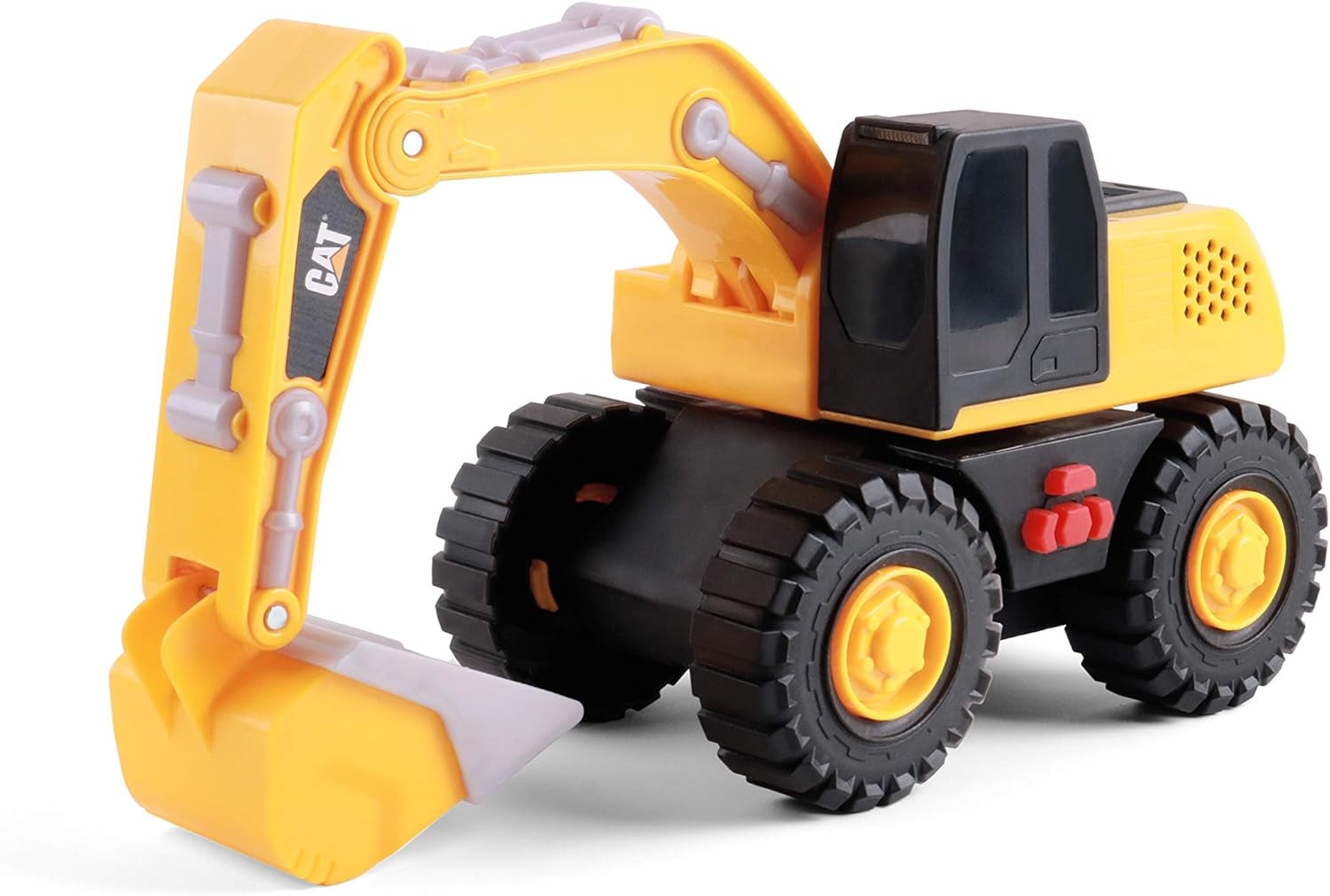 Construction Toys, Tough Machines Toy Excavator, 10" W/Realistic Lights & Sounds, Rumbling Action, Movable Parts & Sturdy Plastic Construction