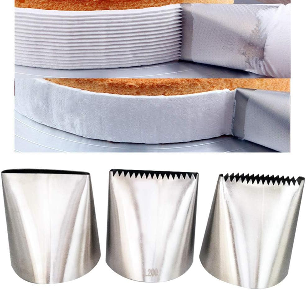 Cake Decorating Tips, Stainless Steel Icing Piping Nozzles for Cake Decorating Pastry Fondant Tools (Large)