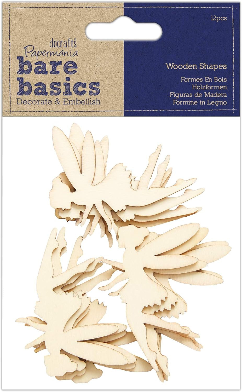 Bare Basics Wooden Embellishments, Natural, N Applicable