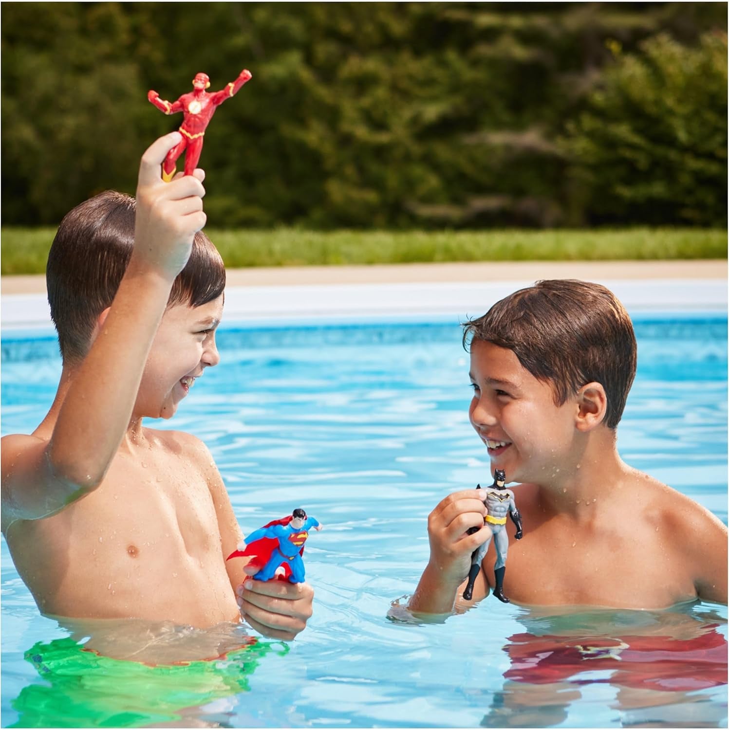 DC Dive Characters 3-Pack, Swimming Pool Accessories & Kids Pool Toys, DC Party Supplies & Water Toys for Kids Aged 5 & Up