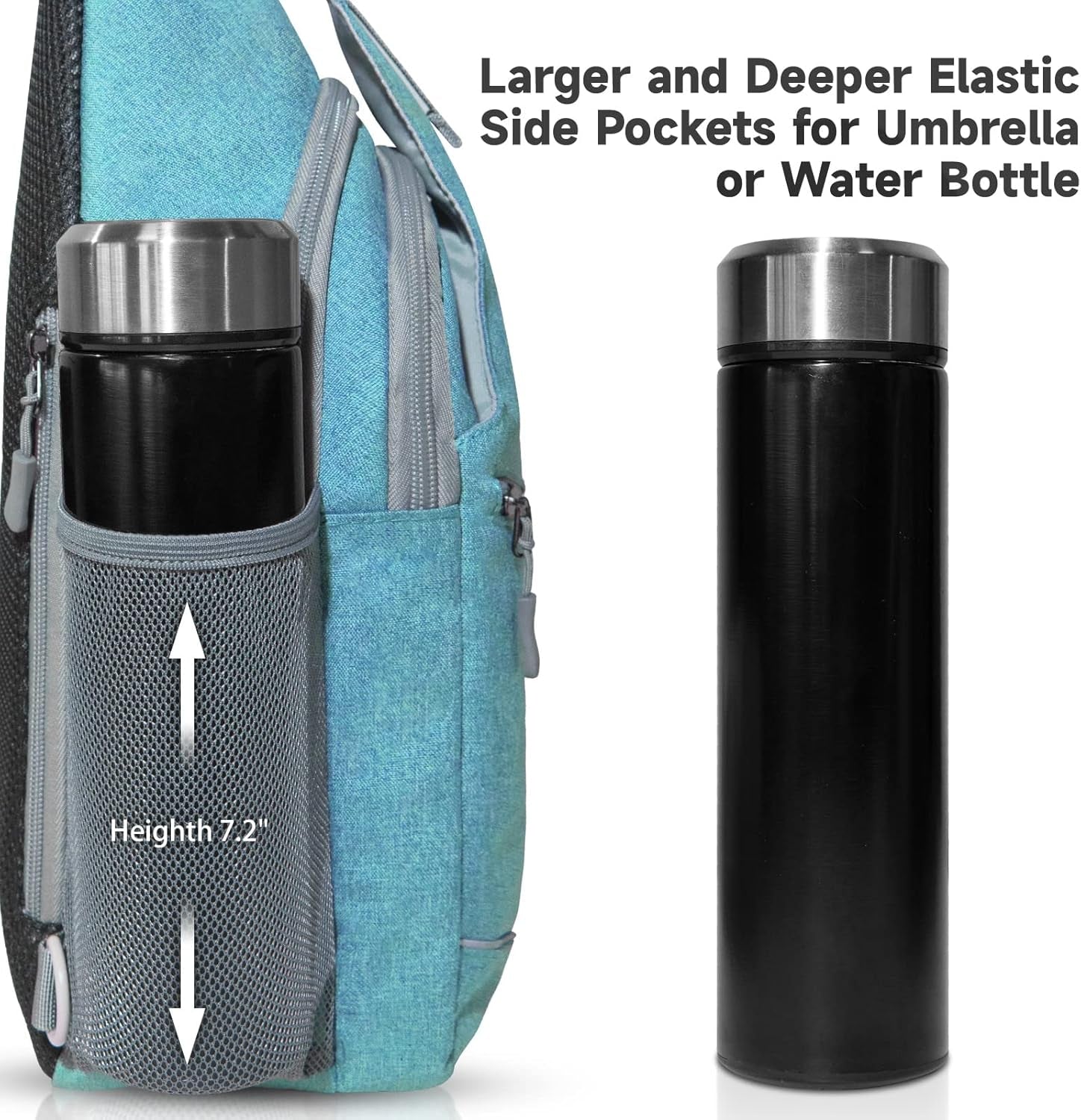 Crossbody Backpack for Women, Sling Backpack Women, Casual Daypack Chest Backpacks with Earphone Hole, Lightweight Travel Back Pack Hiking Single One Strap Travel Gifts for Men Women