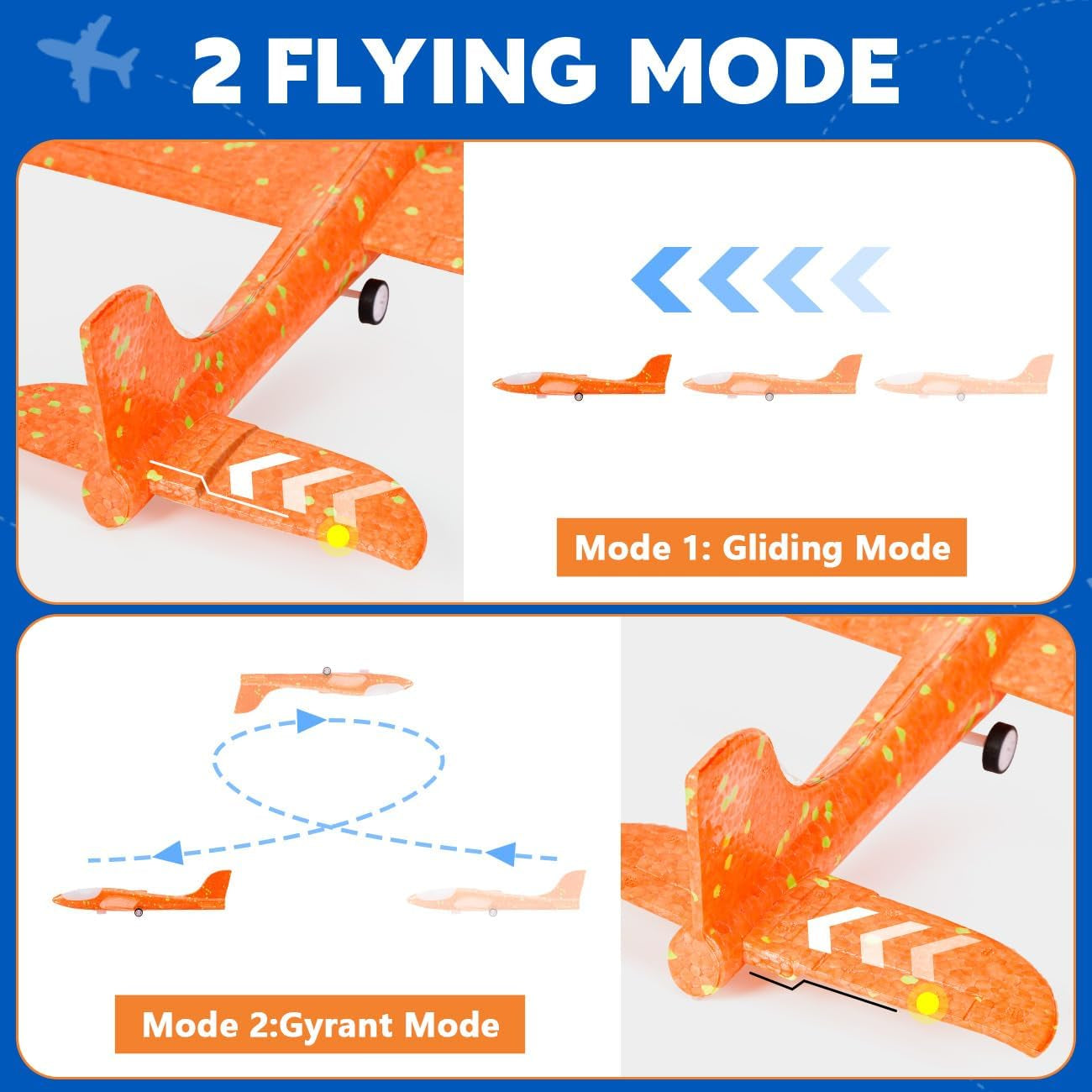 Boys Toys Age 4 5 6 7 8 9 Year Old Boy Gifts, Airplane Launcher Toy with 3 Pack Foam Glider Planes, Outdoor Garden Toys Birthday Present Gift for Kids Age 3 4 5 6 7 8 9 Year Old Boys