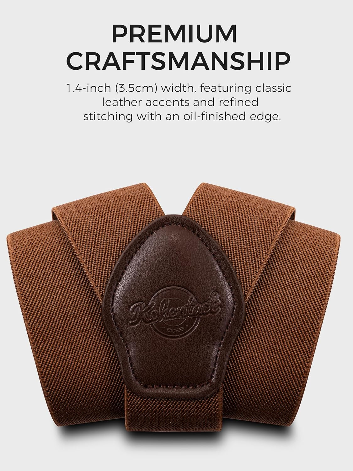 Braces for Men with Clip and Button Attachment Options, Includes 6 Buttons, 1.4 Inch Width Y-Shape for Heights up to 6'7", Stainless Steel, XL Elasticity Adjustment Suspenders