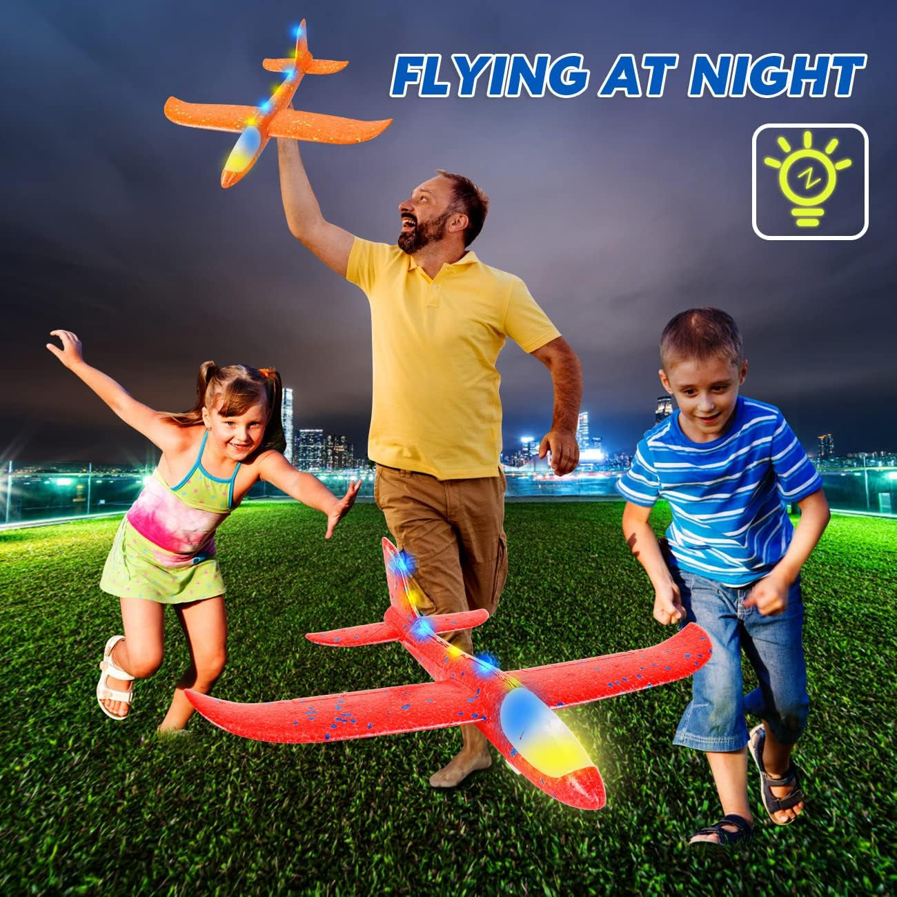 Boys Toys Age 4 5 6 7 8 9 Year Old Boy Gifts, Airplane Launcher Toy with 3 Pack Foam Glider Planes, Outdoor Garden Toys Birthday Present Gift for Kids Age 3 4 5 6 7 8 9 Year Old Boys