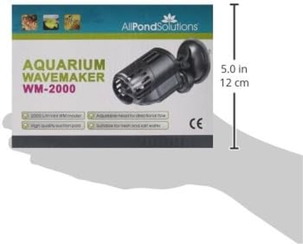 Aquarium Marine Wave Maker Fish Tank Powerhead Circulation Pump 2000L/H - Powerful Clip on Glass Suction Attachment