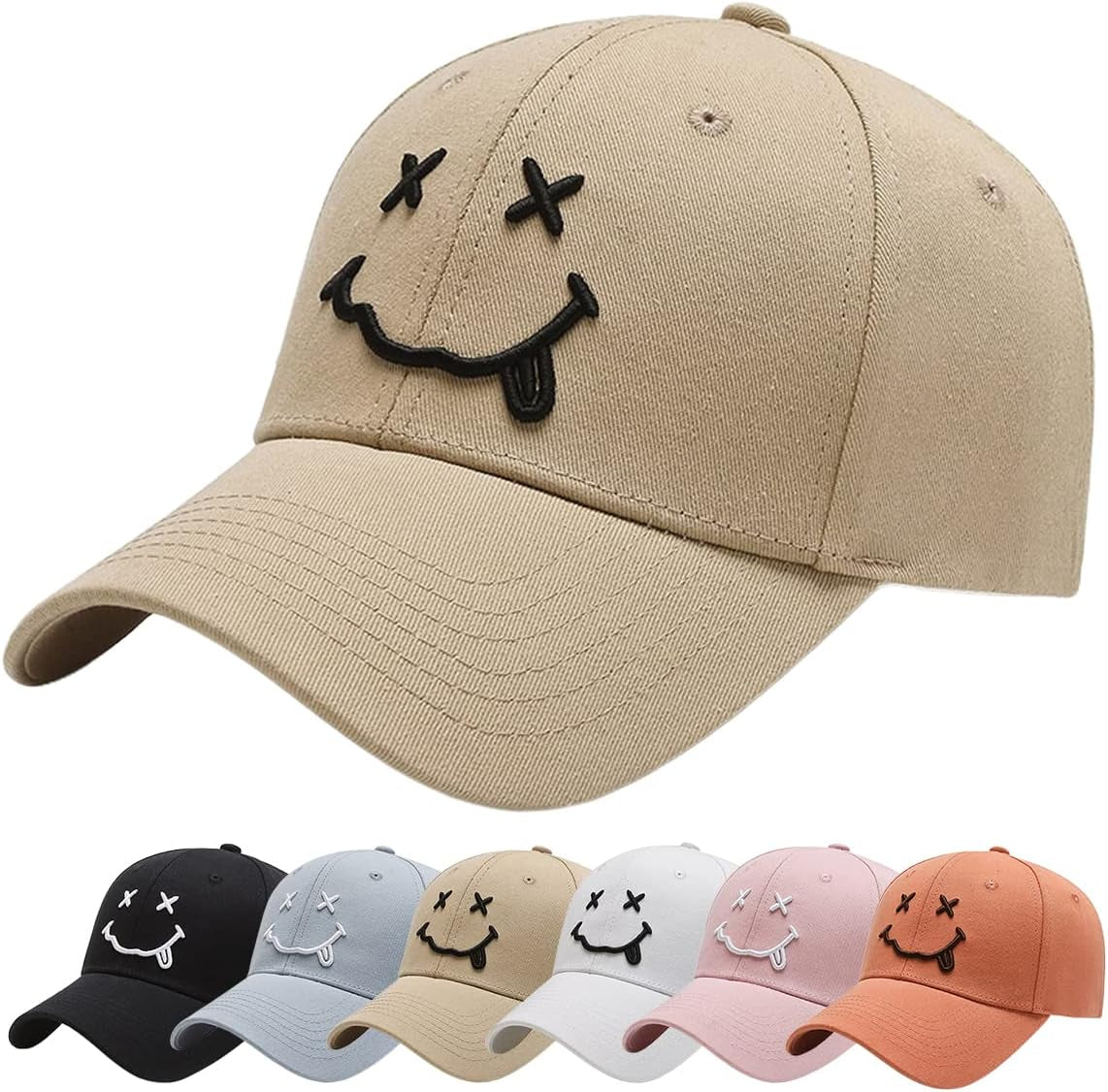 Baseball Cap with Embroidered,Plain Hats Unisex Adjustable Cotton 6 Panel Vintage Trucker Hat Peak Cap Golf Running Hat Outdoor Cap