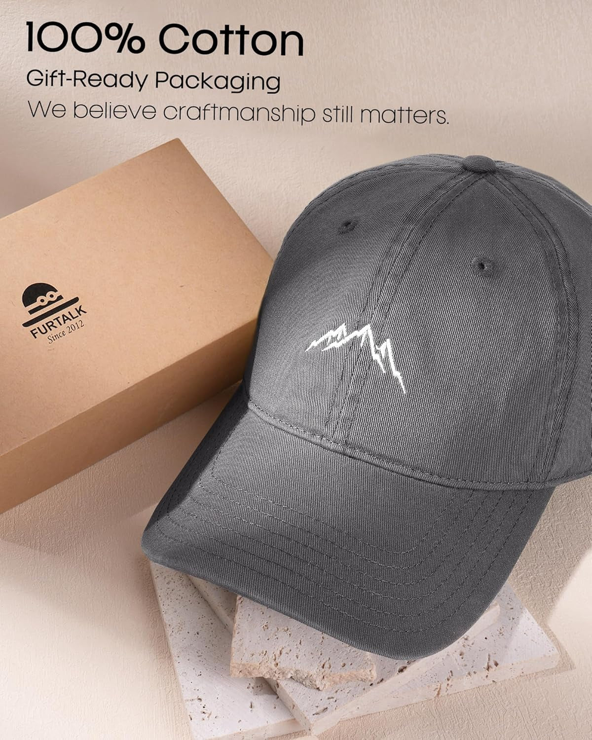 Baseball Caps Mens Mountain Embroidery Dad Hat Unstructured Soft Vintage Washed Cotton Outdoor Baseball Cap