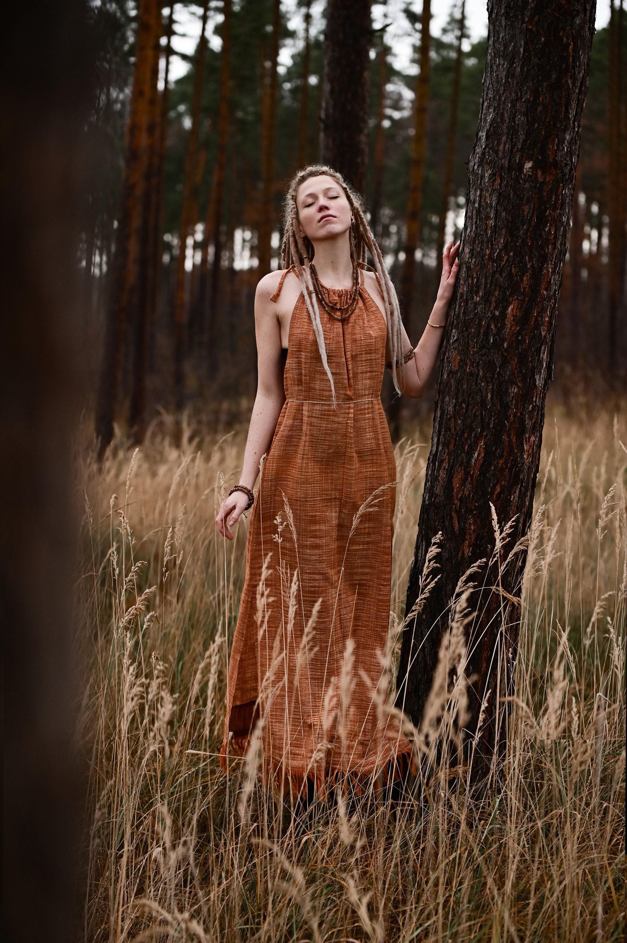 Sleeveless Long Dress ~ Khadi Cotton ~
