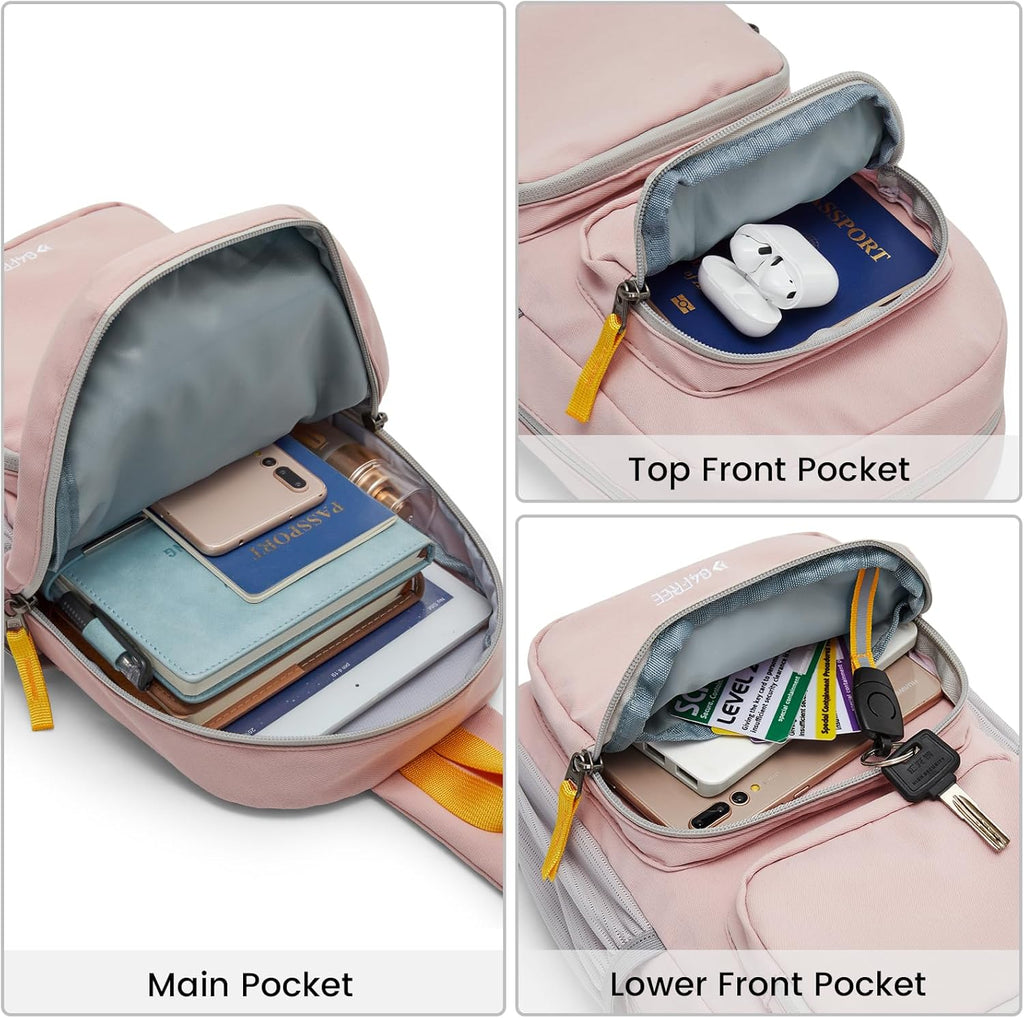 Sling Bag, Lightweight Crossbody Backpack RFID Blocking Chest Shoulder Bag for Travel Sports