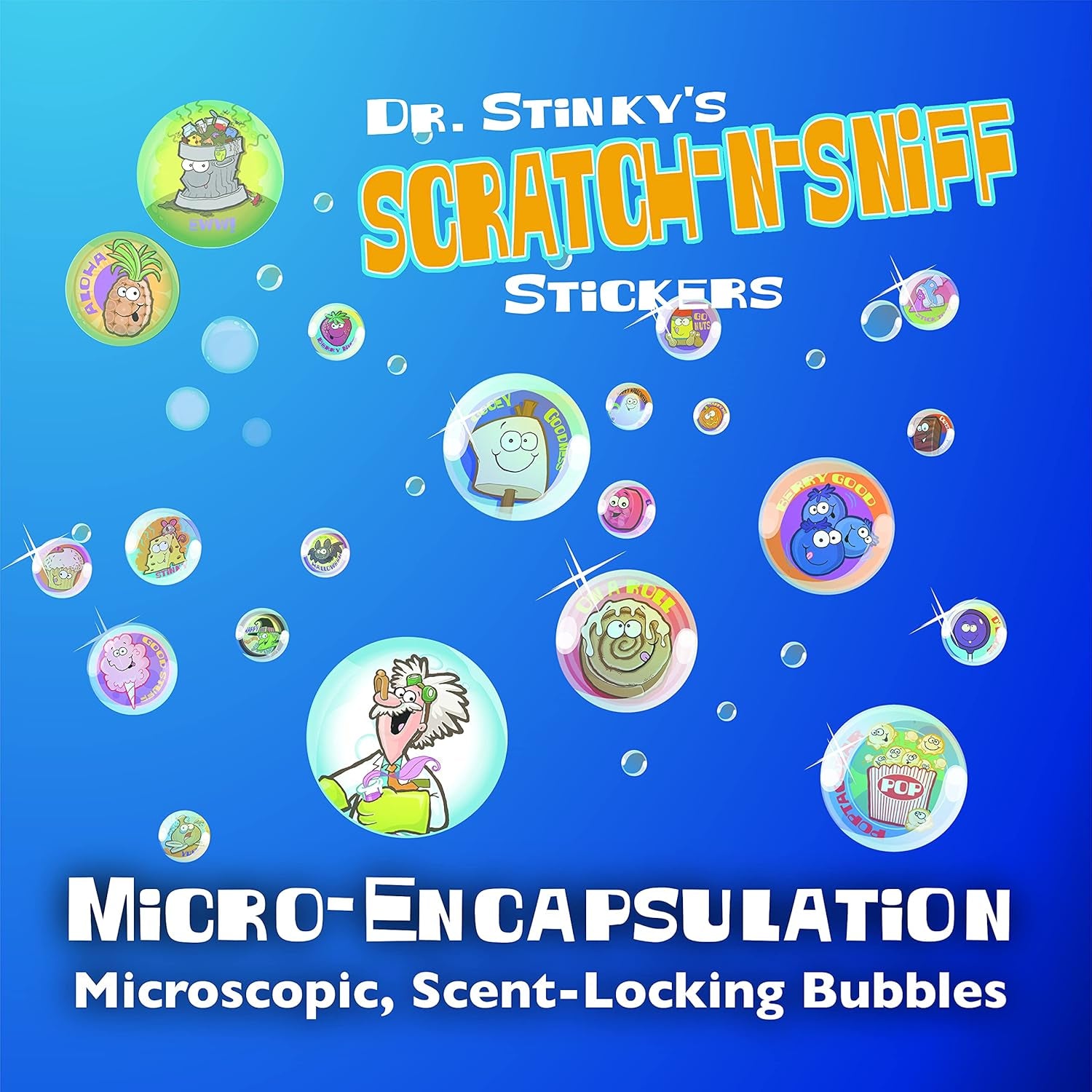 Dr. Stinky'S Scratch N Sniff Stickers 3-Pack- Chili, Mint Chocolate Chip Ice Cream, Fruit Smoothie 81 Stickers (Series4)