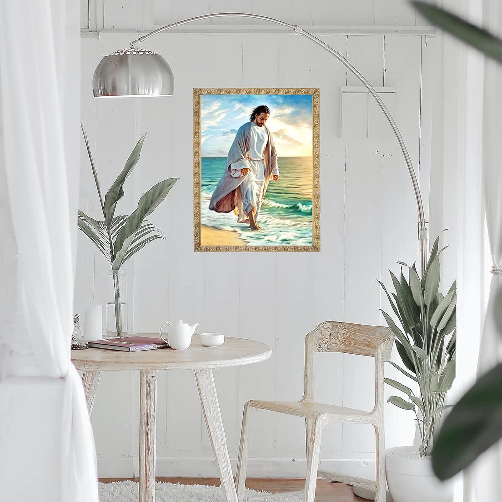 Diamond Jesus Painting Kits for Adult Easter Christ Diamond Art Paint by 5D Full round Drill Gem DIY Belief Craft for Home Wall Decor Present 12 X16 Inch