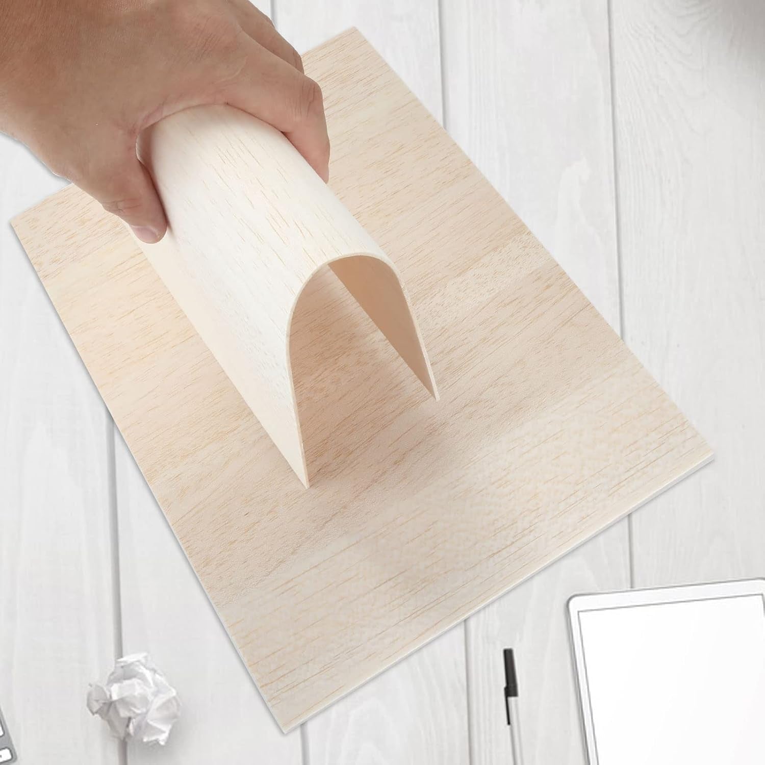 12 Pack Balsa Wood Sheets, 300X200X1.5Mm Balsa Sheet, A4 Wood Sheet Unfinished Blank, A4 Wooden Board for Arts and Crafts, School Projects