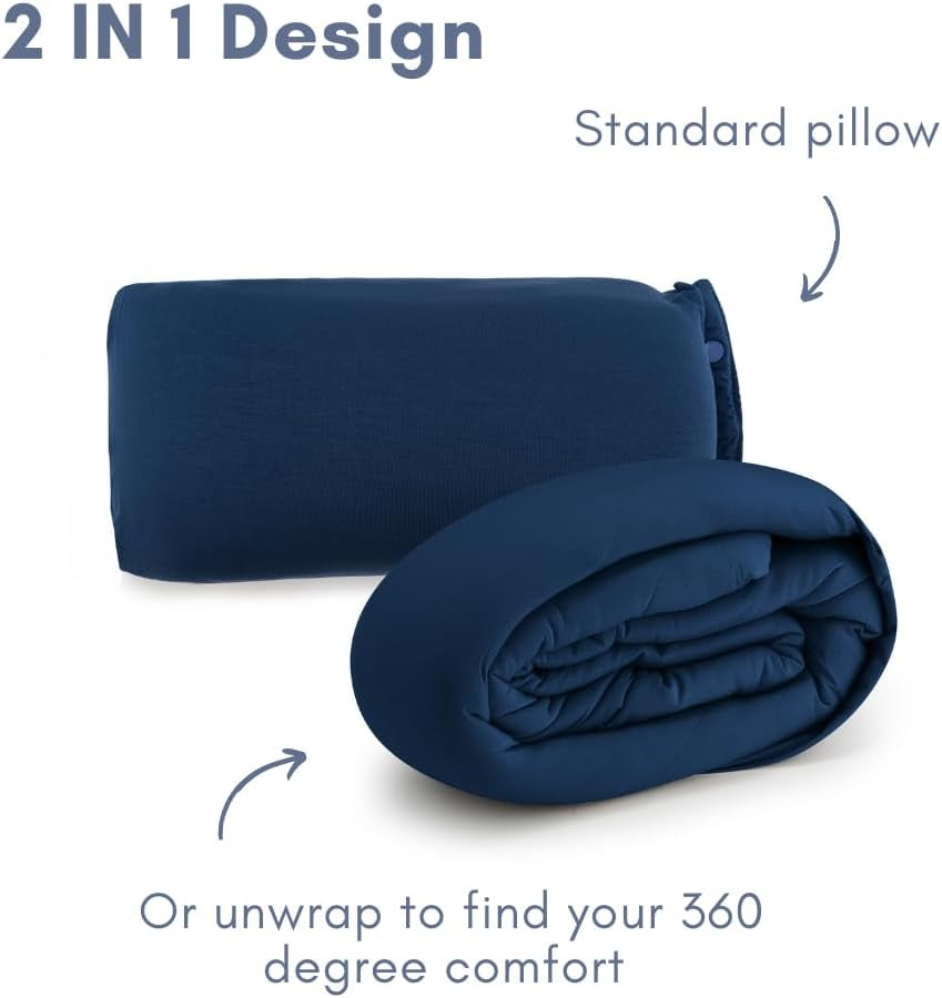 Travel Pillow | 2 in 1 Travel Pillow for Airplane | Probably the Most Versatile Neck Pillow in the World! Ultra Soft & Breathable 100% Bamboo Raylon Luxury Material