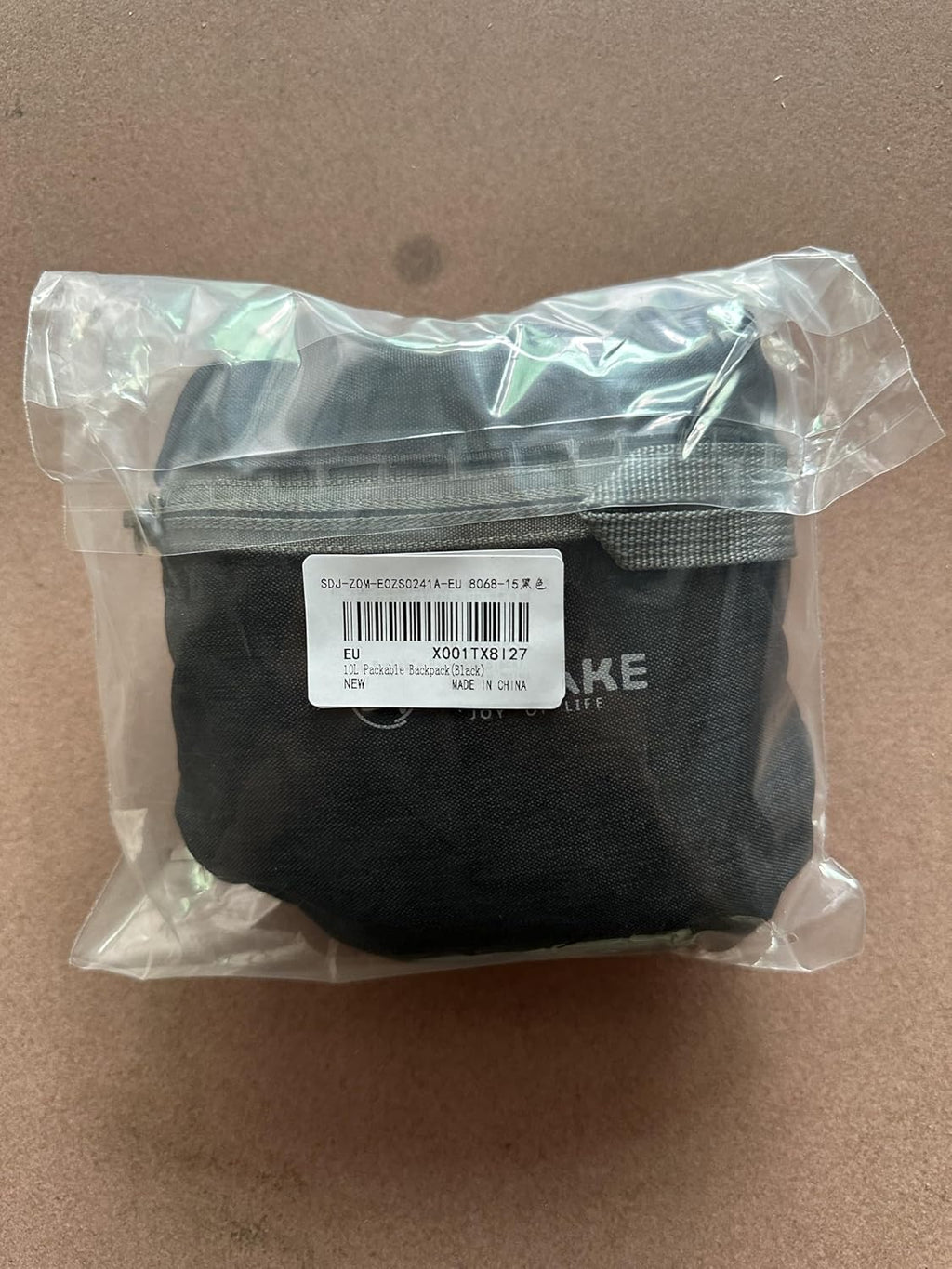 Ultra Lightweight Packable Backpack 10L, Small Daypack Light Foldable Backpacks Water Resistant Day Bag for Hiking(Black)