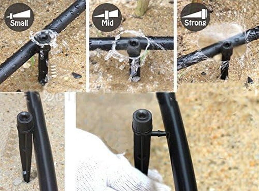 25PCS Adjustable Flow Irrigation Drippers 360 Degree Emitter Micro Sprinklers Drip System Perfect for 4Mm / 7Mm Tube