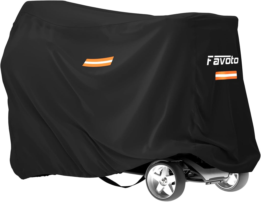 Waterproof Cover for Mobility Scooter,Heavy Duty 210D Oxford Fabric,Mobility Scooter Cover Waterproof Outdoor,Uv Protection for outside Storage,Windproof Buckle and Elastic Hem,67"X24"X46"
